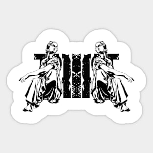 Chilling Goddess Art Sticker